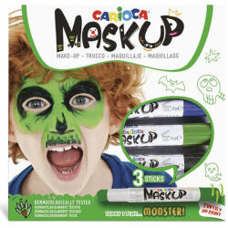 Creioane machiaj fata CARIOCA Mask-Up Monster, 3 culori/set