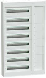 Schneider Electric PrismaSeT S LVSSD824 fém maszkolt szekrény 192 modul 8 sor, kábelvezető csatornával, falon kívüli, IP30 (IP41 ajtóval, külön rendelhető), védőföld és nulla sínnel - Méretek : 1408x8