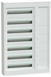 Schneider Electric PrismaSeT S LVSSD724 fém maszkolt szekrény 168 modul 7 sor, kábelvezető csatornával, falon kívüli, IP30 (IP41 ajtóval, külön rendelhető), védőföld és nulla sínnel - Méretek : 1258x8