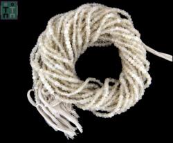 Piatra Lunii Alba Margele Pietre Semipretioase Disc Fatetat - 1, 5-2, 8 x 3-3, 5 mm