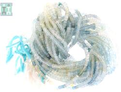  Acvamarin Margele Pietre Semipretioase Disc Fatetat - 2, 5-3, 5 x 5-6 mm