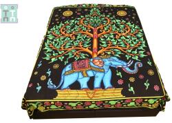  Cuvertura din Bumbac - pomul Vietii - Elefan - 230 x 211 cm - 1 Buc