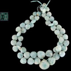  Larimar Margele Pietre Semipretioase Picatura Fatetata - 6-13 x 6-14 mm - Lungime Sirag 22 cm