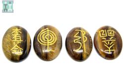  Simboluri Reiki din Ochi de Tigru Natural Oval - 37-40 x 25-27 mm - 1 Set