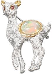 Frumoasa Venetiana Brosa argint opal (C1337)
