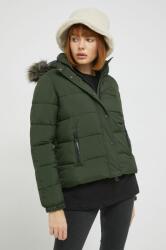 Superdry rövid kabát női, zöld, téli - zöld S - answear - 30 990 Ft