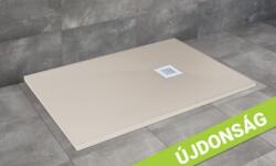 Radaway Kios F szögletes lapos beige műmárvány zuhanytálca+HS1 szifon (KF1480-55)