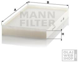  Mann-Filter pollenszűrő CU3540