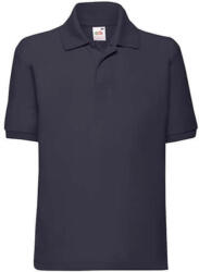 Fruit of the Loom Gyerek Galléros póló Rövid ujjú Fruit of the Loom 65/35 Polo Kids - 152 (12-13), Mély sötétkék (navy)