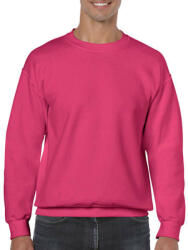 Gildan Uniszex Pulóver Hosszú ujjú Gildan Heavy Blend Adult Crewneck Sweat - M, Heliconia (sötét rózsaszín)