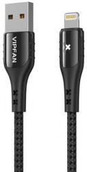 Vipfan Cablu USB la Lightning Vipfan Colorful X13, 3A, 1, 2 m (negru)