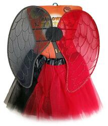  Haloween-i angyal jelmez tüll szoknyával piros-fekete
