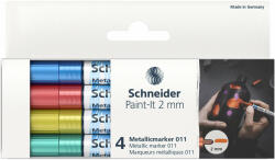 Schneider Marker cu vopsea, 2 mm, SCHNEIDER Paint-It 011-2 Metallic, 4 buc/set