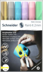 Schneider Marker pictura cu vopsea acrilica, 2 mm, SCHNEIDER Paint-It 310-2, 6 buc/set
