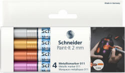 Schneider Marker cu vopsea, 2 mm, SCHNEIDER Paint-It 011-1 Metallic, 4 buc/set