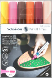 Schneider Marker pictura cu vopsea acrilica, 4 mm, SCHNEIDER Paint-It 320-3, 6 buc/set
