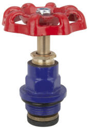 HGT Cap armatura pentru robinet din fonta ESS, rosu/albastru (Diametru: 1/2 inch)