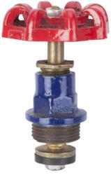 HGT Cap armatura pentru robinet, rosu/albastru (Diametru: 3/4 inch, Material: Alama)