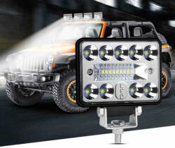  54W szuper erős LED munkalámpa, szúrófény járművekre / szögletes, (104311)
