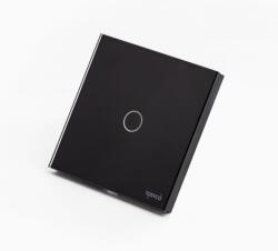 Tosyco Întrerupător simplu cu touch (tactil) din sticlă [CLONE] (TOS-C1G1W-ECO-B)