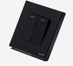 Tosyco Întrerupător simplu mecanic cu ramă sticlă [CLONE] [CLONE] (TOS-CMP2G1W-B)