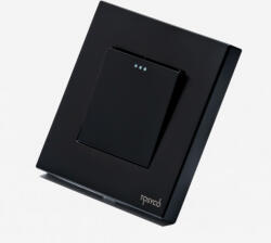 Tosyco Întrerupător simplu mecanic cu ramă sticlă [CLONE] [CLONE] (TOS-CMP1G2W-B)