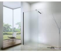 Balneum Walk-In zuhanyfal fekete profillal matt üveggel 80 (BL-101-80FB)