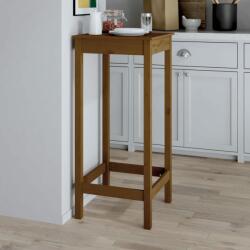 vidaXL Masă de bar, maro miere, 50x50x110 cm, lemn masiv de pin (822150)