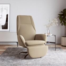 vidaXL Scaun de relaxare cu taburet, gri deschis, microfibră (3097867)