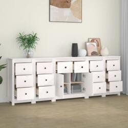 vidaXL Servantă, alb, 230x35x80 cm, lemn masiv de pin (3114090) Comoda
