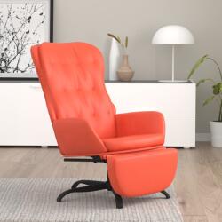 vidaXL Scaun de relaxare cu taburet, roșu, piele ecologică (3097690)