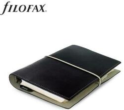 FILOFAX Kalendárium, gyűrűs, betétlapokkal, personal méret, FILOFAX, Domino, fekete (NFX027802) (FX-027802)