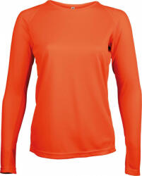 Proact Női póló Proact PA444 Ladies' Long-Sleeved Sports T-Shirt -S, Fluorescent Orange