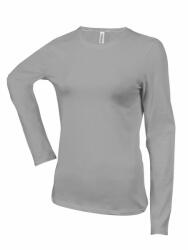 Kariban Női póló Kariban KA383 Hosszú Ujjú Környakú póló -M, Oxford Grey