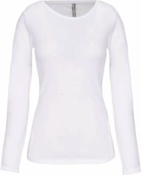 Kariban Női póló Kariban KA3017 Hosszú Ujjú Környakú póló -XL, White