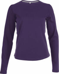 Kariban Női póló Kariban KA383 Hosszú Ujjú Környakú póló -S, Purple