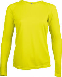Proact Női póló Proact PA444 Ladies' Long-Sleeved Sports T-Shirt -L, Fluorescent Yellow
