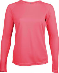 Proact Női póló Proact PA444 Ladies' Long-Sleeved Sports T-Shirt -XS, Fluorescent Pink