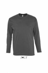 SOL'S Férfi póló SOL'S SO11420 Sol'S Monarch - Környakú Hosszú Ujjú póló -2XL, Dark Grey