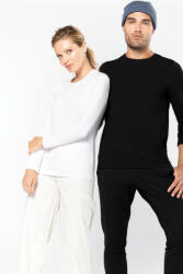 Kariban Férfi póló Kariban KA3016 Hosszú Ujjú Környakú póló -S, Light Grey Heather