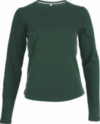Kariban Női póló Kariban KA383 Hosszú Ujjú Környakú póló -XL, Forest Green