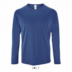 SOL'S Férfi póló SOL'S SO02071 Sol'S Sporty Lsl Men - Long-Sleeve Sports T-Shirt -L, Royal Blue