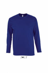 SOL'S Férfi póló SOL'S SO11420 Sol'S Monarch - Környakú Hosszú Ujjú póló -3XL, Ultramarine