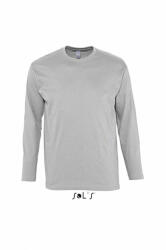 SOL'S Férfi póló SOL'S SO11420 Sol'S Monarch - Környakú Hosszú Ujjú póló -2XL, Grey Melange