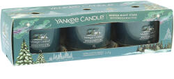 Yankee Candle Winter Night Stars votív gyertya üvegben 3 x 37 g