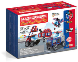 Clics Toys Set magnetic de construit- Magformers, masini de interventie (clic-717001)