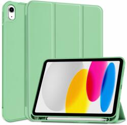 Tablettok iPad 2022 10.9 (iPad 10) - világoszöld smart case, ceruza tartóval