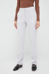 Emporio Armani pantaloni femei, culoarea gri, drept, high waist 9BYY-SPD05N_90X