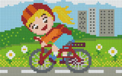 Pixelhobby 802046 Biciklis kislány szett (12, 7x20, 3cm) (802046)