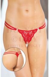 SoftLine Collection Dupla pántos női tanga - piros
